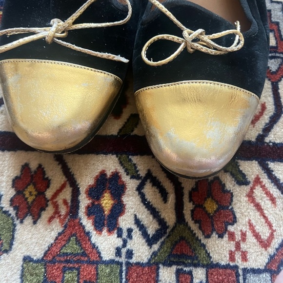 Stubbs & Wootton Black Velvet Gold Cap Shoes, size 9.5 - Picture 2 of 5